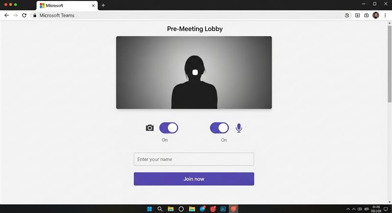 Microsoft Teams pre-meeting lobby